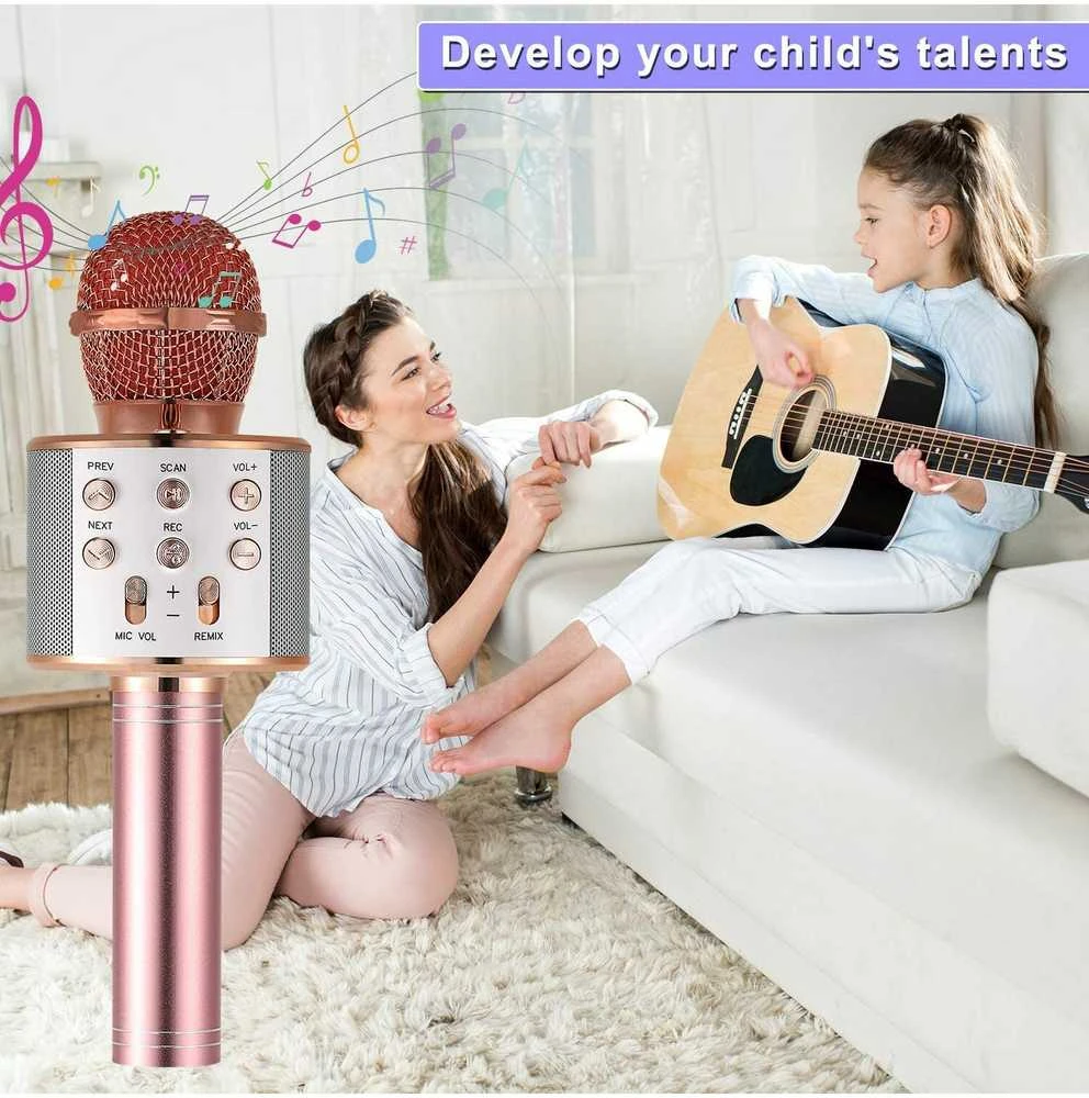 Malplay Žaislinis Karaoke Bluetooth mikrofonas