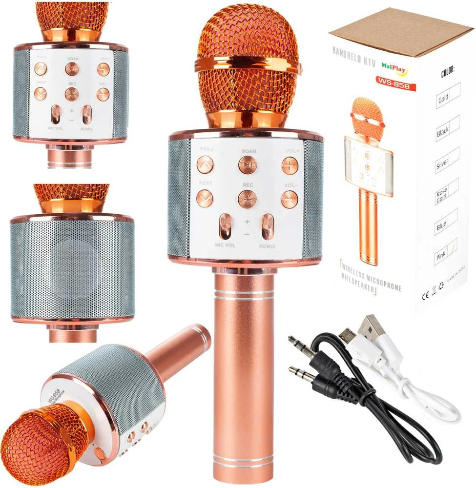 Malplay Žaislinis Karaoke Bluetooth mikrofonas
