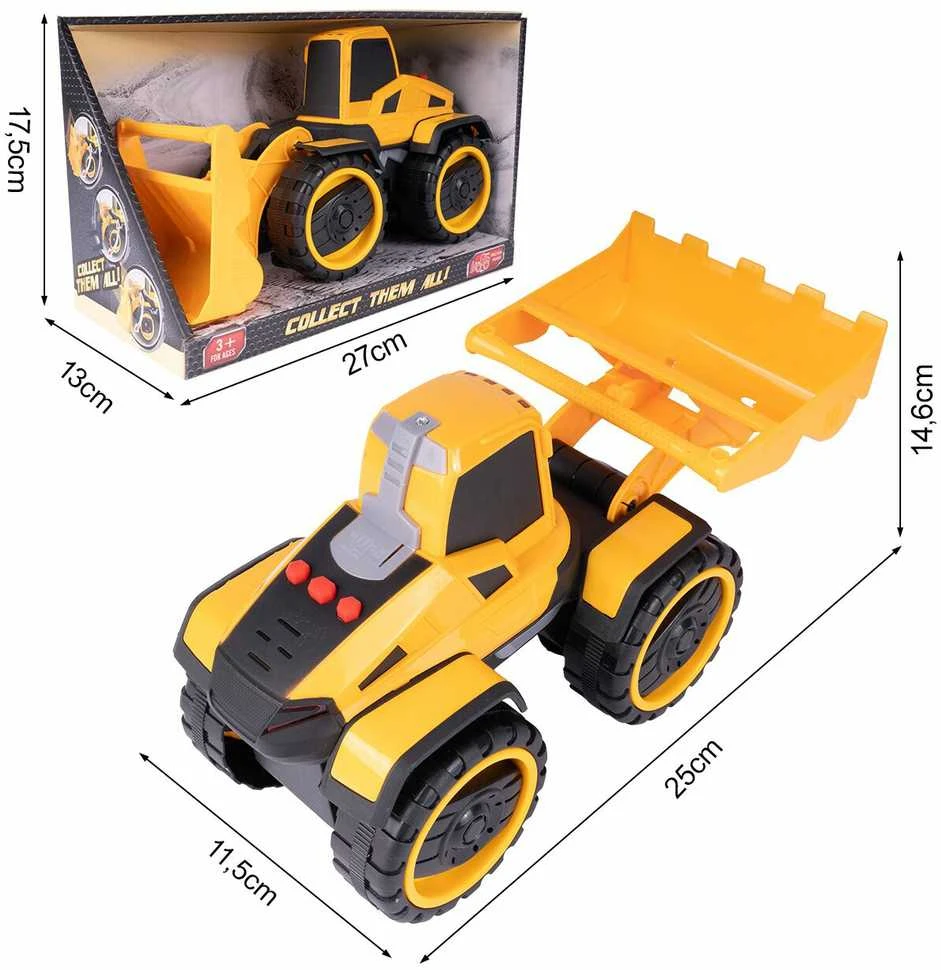 Malplay Žaislinis krautuvas ekskavatorius su pavara Buldozer Light Sound