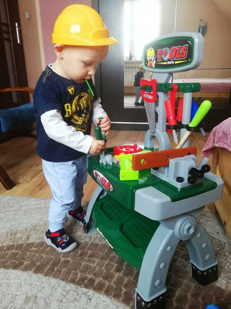 Malplay Žaislinis meistro įrankių rinkinys su darbastaliu
