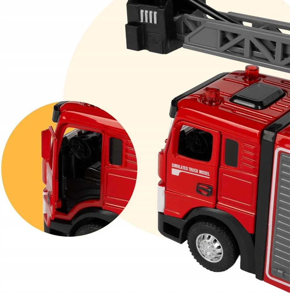 Malplay Žaislinis metalinis gaisrinės automobilis su šviesa ir garsu