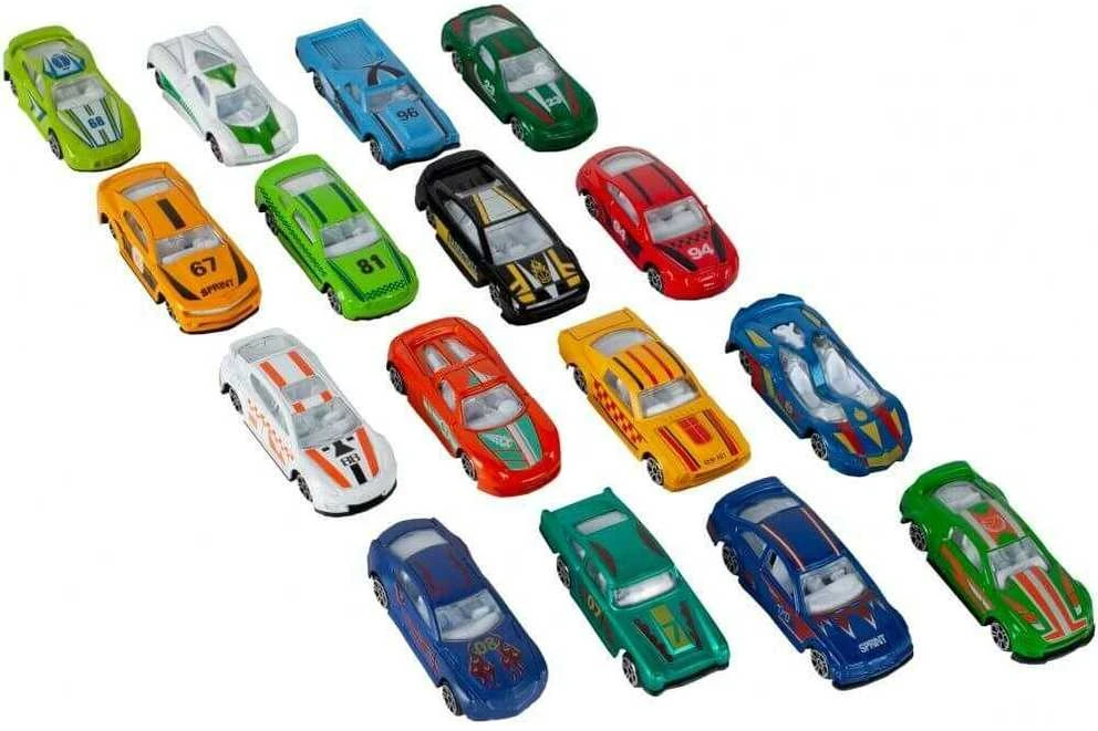 Malplay Žaislinis metalinių automobilių rinkinys, 16vnt.