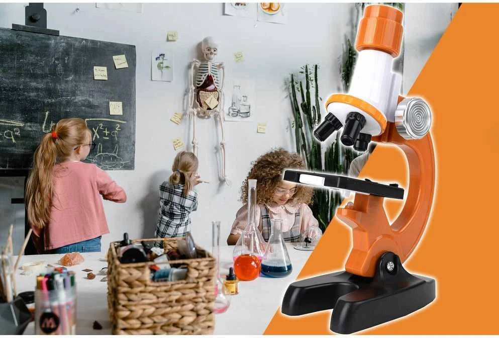 Malplay Žaislinis mikroskopas jaunajam mokslininkui su priedais