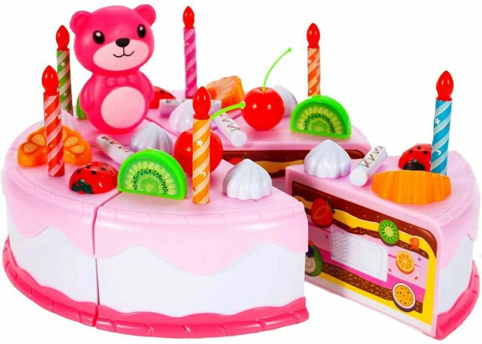 Malplay Žaislinis pjaustomas gimtadienio tortas, 80 vnt