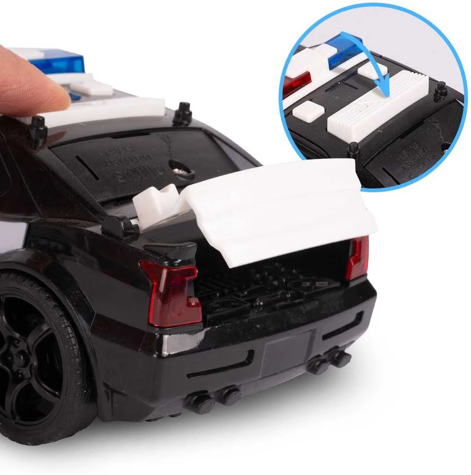 Malplay Žaislinis Policijos automobilis su šviesa, garsu ir atidaroma bagažine