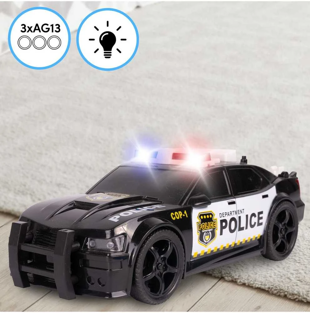 Malplay Žaislinis Policijos automobilis su šviesa, garsu ir atidaroma bagažine