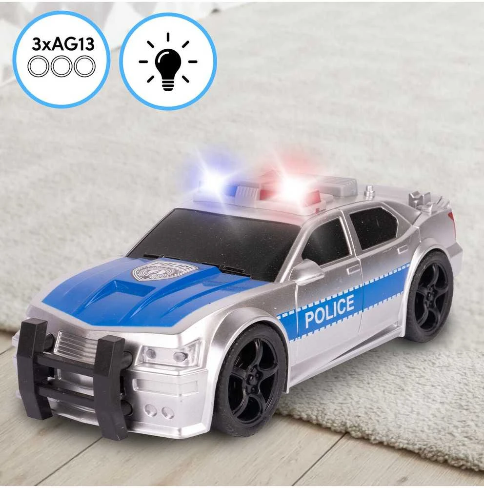 Malplay Žaislinis Policijos automobilis su šviesa, garsu ir atidaroma bagažine