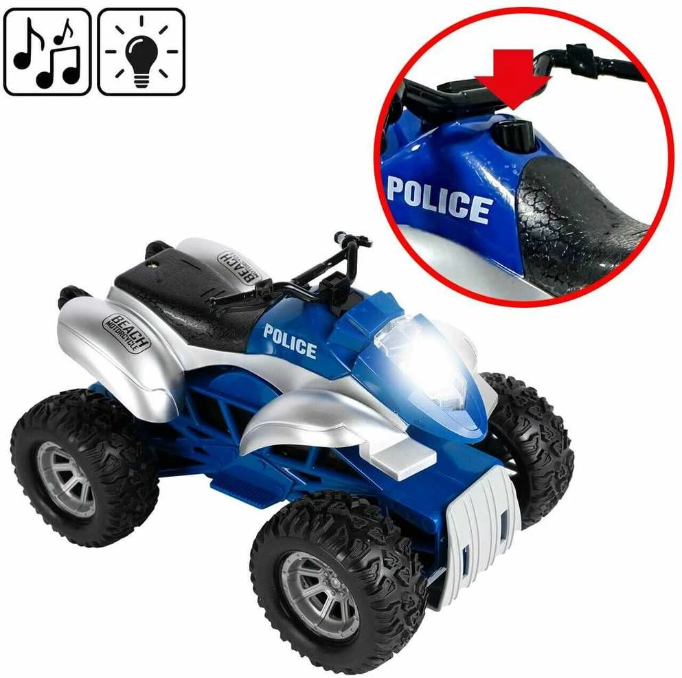 Malplay Žaislinis policijos rinkinys – keturratis + motorinė valtis 1:16
