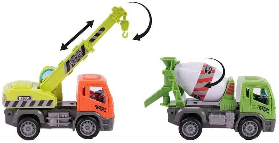 Malplay Žaislinis statybinių automobilių rinkinys