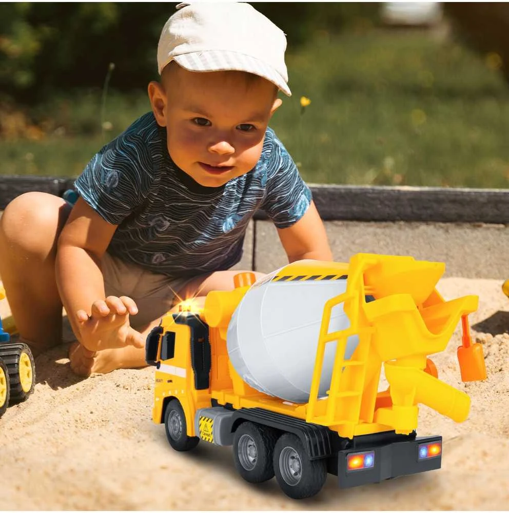 Malplay Žaislinis sunkvežimis Betono maišyklė su šviesa ir garsu, modelis 1:16