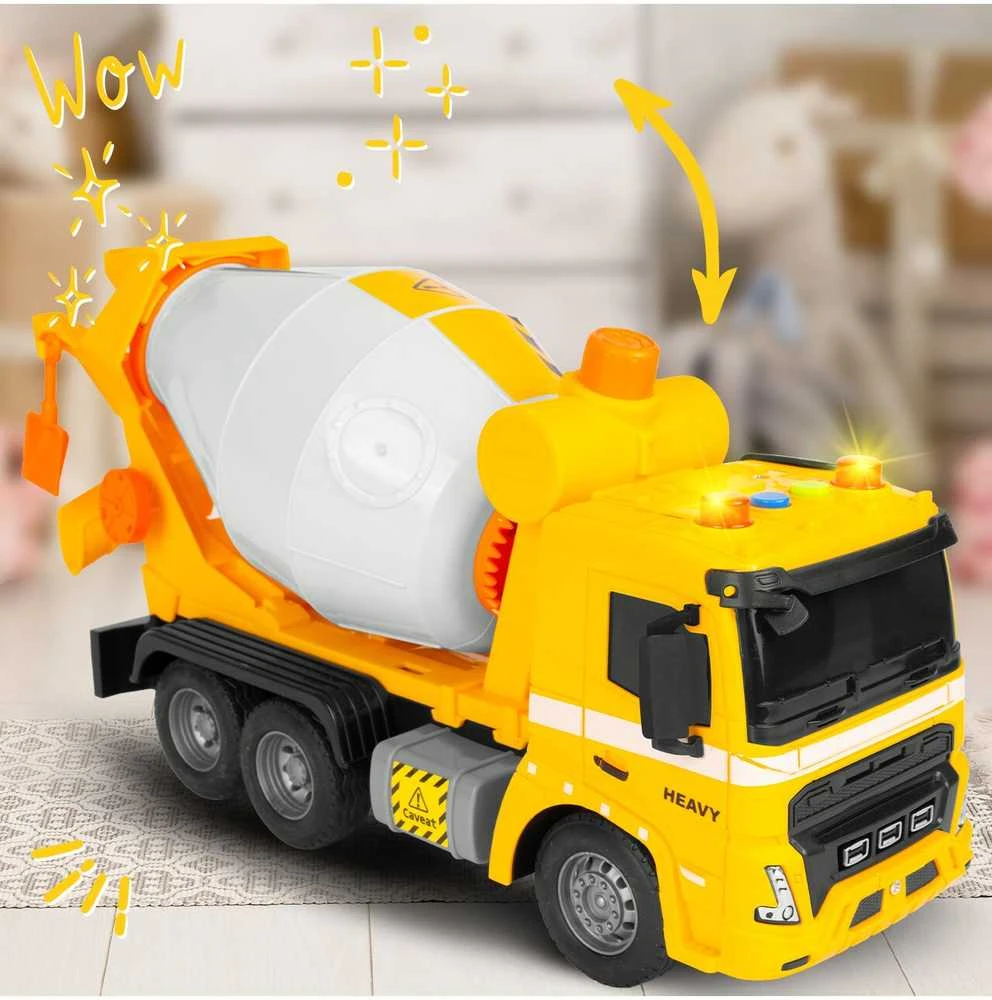 Malplay Žaislinis sunkvežimis Betono maišyklė su šviesa ir garsu, modelis 1:16