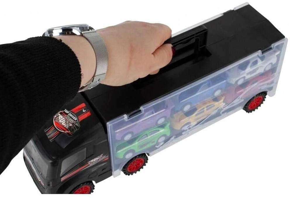 Malplay Žaislinis sunkvežimis su 6 automobiliais