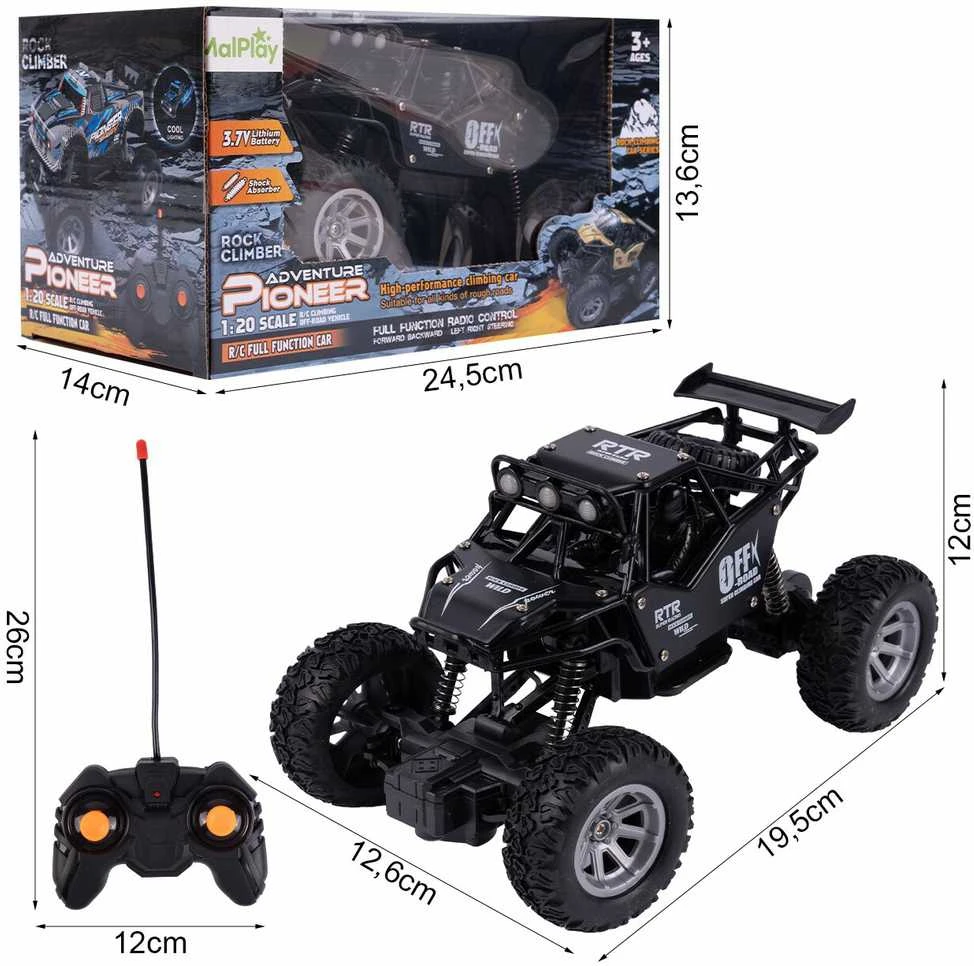 Malplay Žaislinis visureigis valdomas nuotoliniu būdu RC, Adventure Pioneer