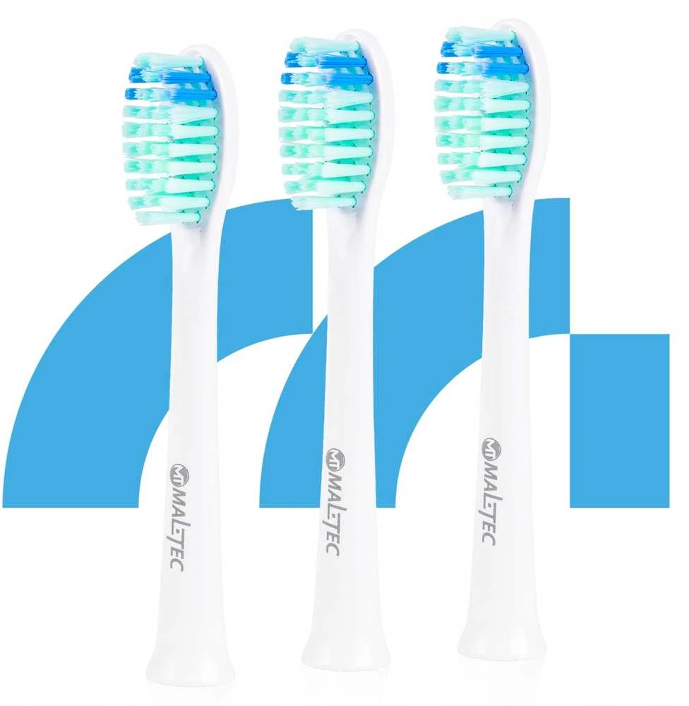 Maltec dantų šepetėlio galvutės X2in1 3vnt., balta, Sonic