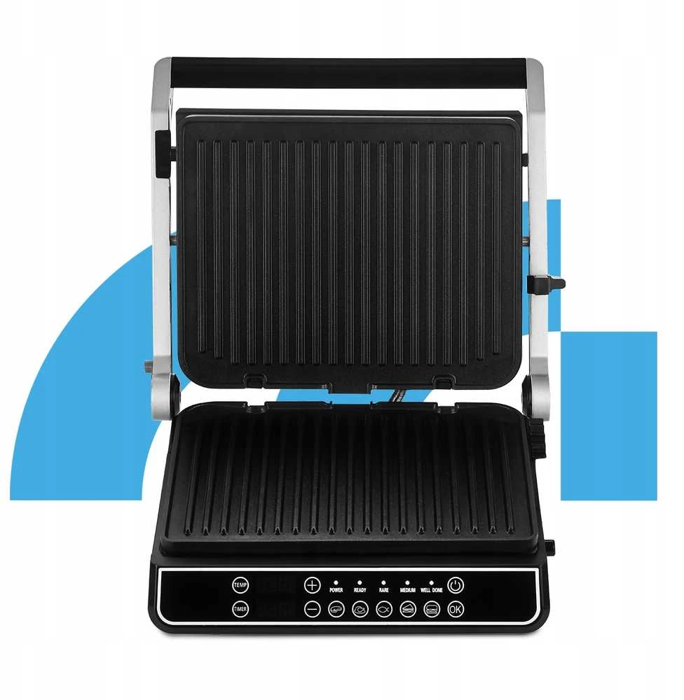 Maltec Didelis sumuštinių kepimo grilis, elektrinis sulankstomas skrudintuvas, „Panini“, 2500 W