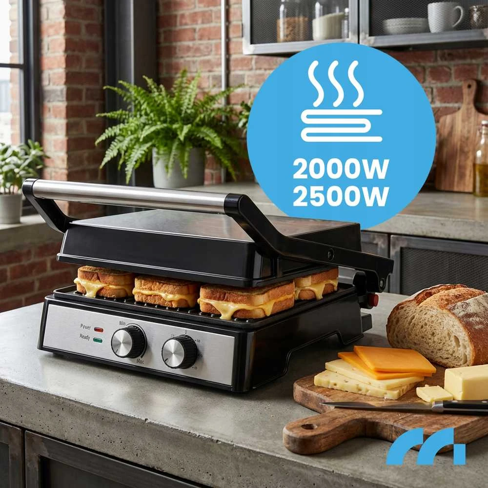 Maltec Sumuštinių kepimo grilis, elektrinis sulankstomas skrudintuvas, galingas, 2500 W