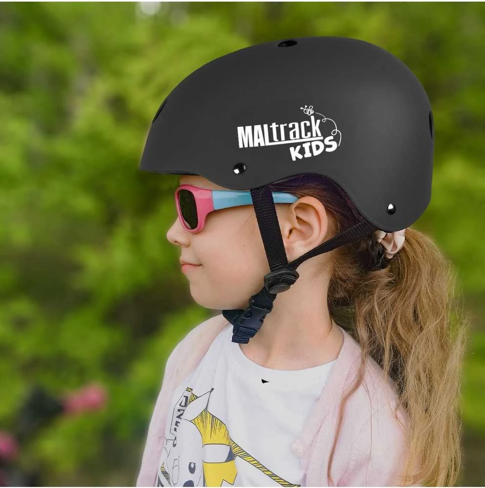 Maltrack Vaikiškas šalmas dviračiui, riedučiams, pačiūžoms, reguliuojamas, su ventiliacija, lengvas, 48-54 cm