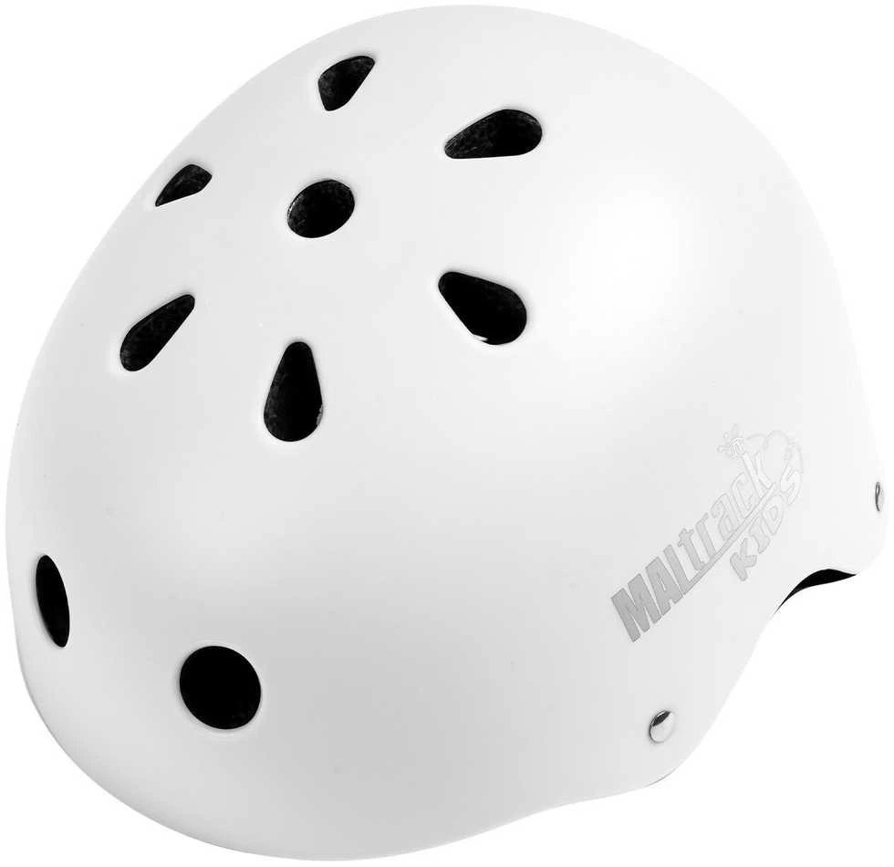 Malplay Vaikiškas dviratininko šalmas, reguliuojamas, 48–54 cm, baltas