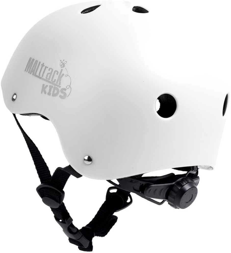 Malplay Vaikiškas dviratininko šalmas, reguliuojamas, 48–54 cm, baltas