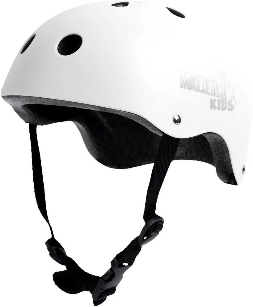 Malplay Vaikiškas dviratininko šalmas, reguliuojamas, 48–54 cm, baltas