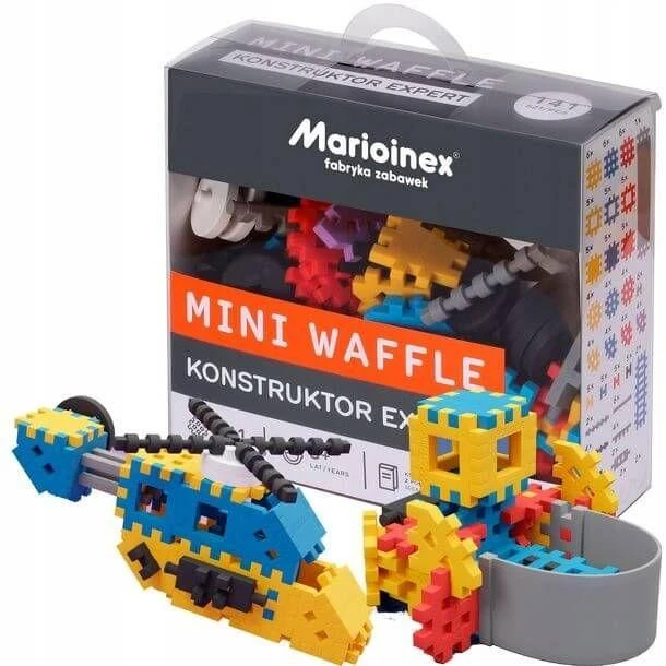 Marioinex Mini kaladėlės(vaffle) konstruktorius ekspetas, 141vnt