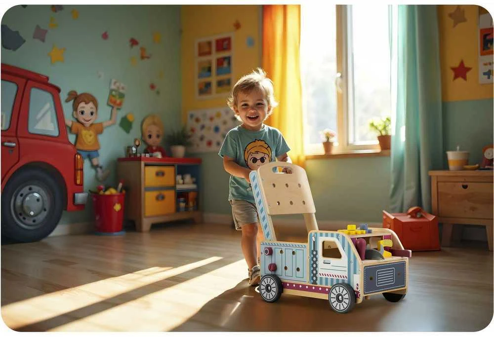 Medinis stumdukas - vaikštynė su įrankiais RK-874 Ricokids