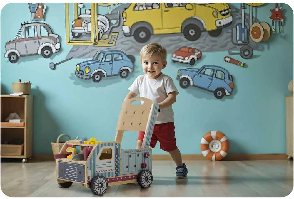 Medinis stumdukas - vaikštynė su įrankiais RK-874 Ricokids