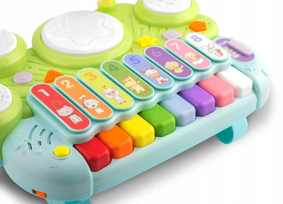 Muzikiniai žaisliniai cimbolai, ksilofonas ir būgnai RK-751 Ricokids