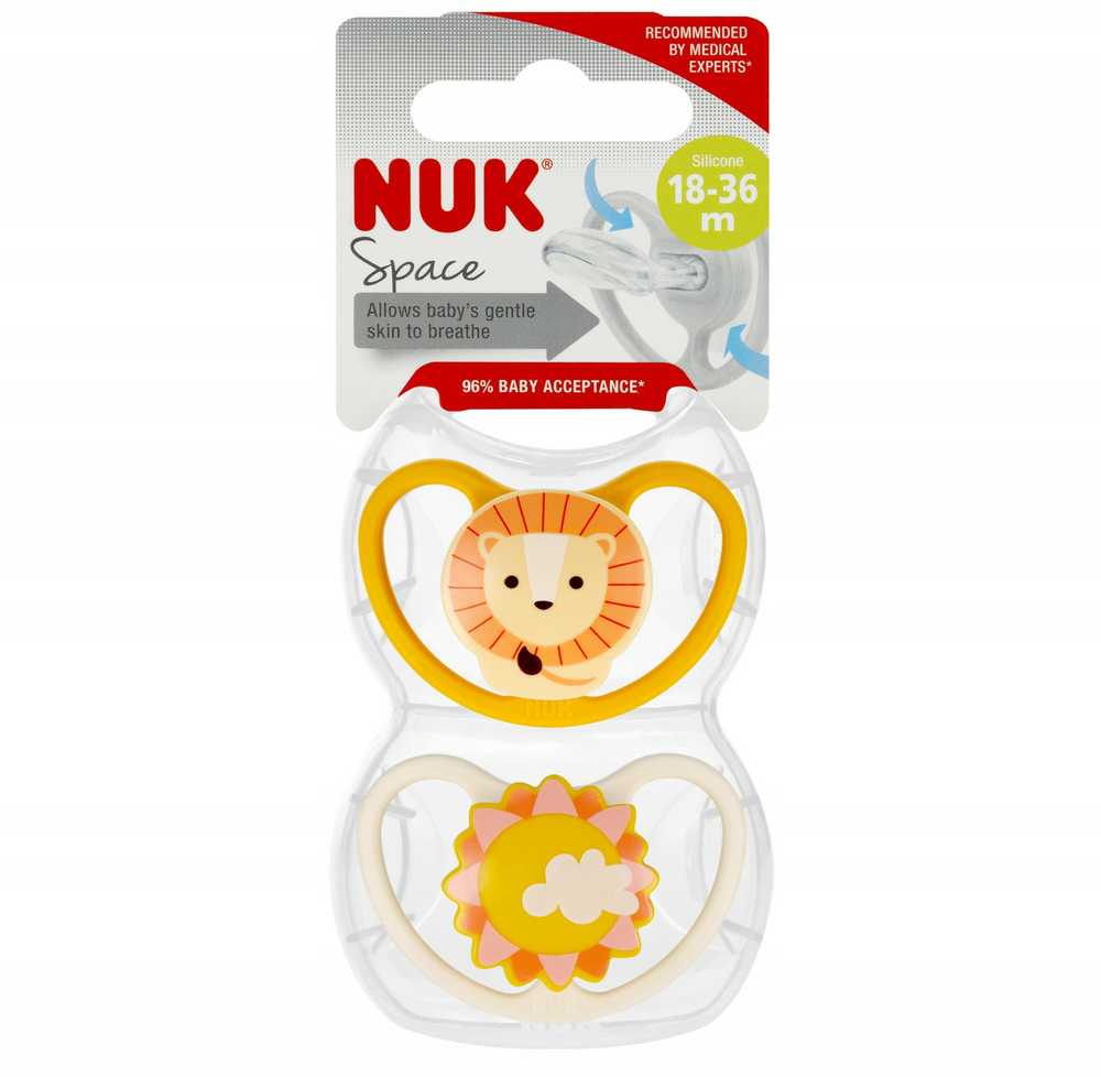 NUK silikoniniai čiulptukai, 18-36 mėn., 2vnt.