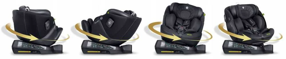 Nukido Aero Line autokėdutė juoda 0-36kg ISOFIX