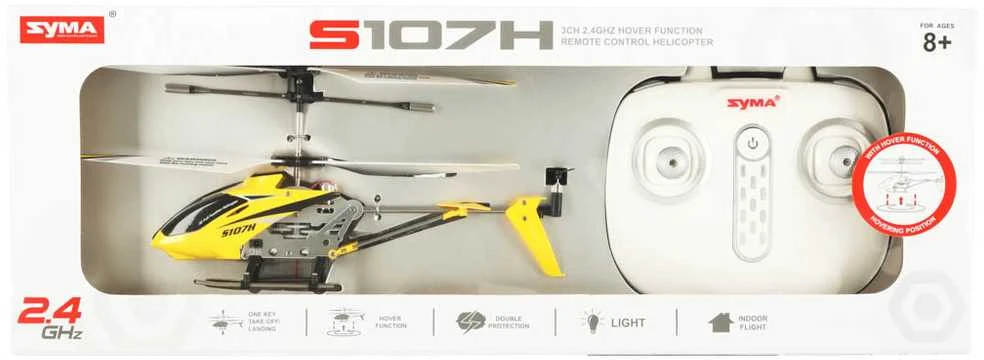 SYMA S107H RC sraigtasparnis 2.4GHz RTF geltonos spalvos