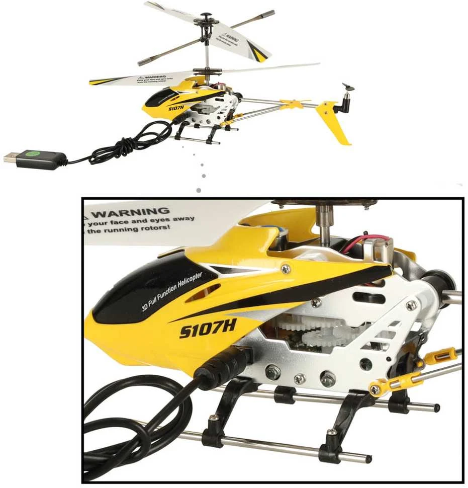 SYMA S107H RC sraigtasparnis 2.4GHz RTF geltonos spalvos