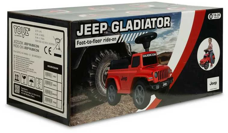 Paspiriama mašinėlė Toyz Jeep Rubicon balta
