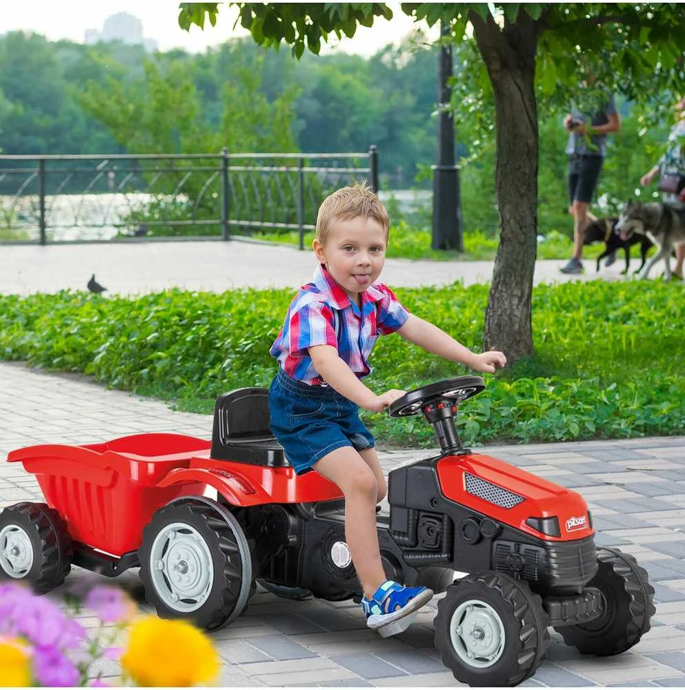 Pedalais minamas traktorius XXL su priekaba, Pilsan