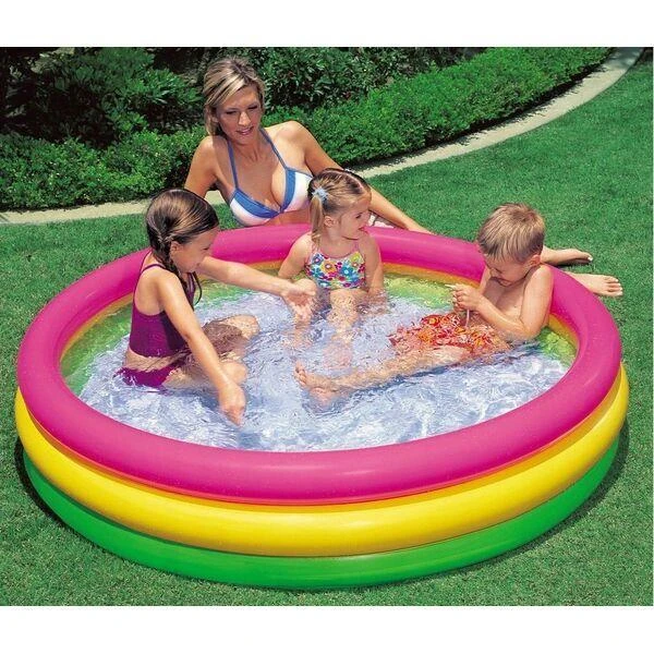 Amo Toys Intex Sunset Pripučiamas baseinas, 147x33cm, 3 žiedai