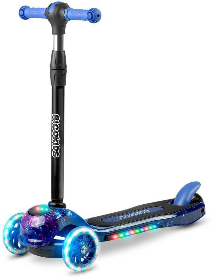 Ricokids Piko triratis paspirtukas, juodos - mėlynos spalvos