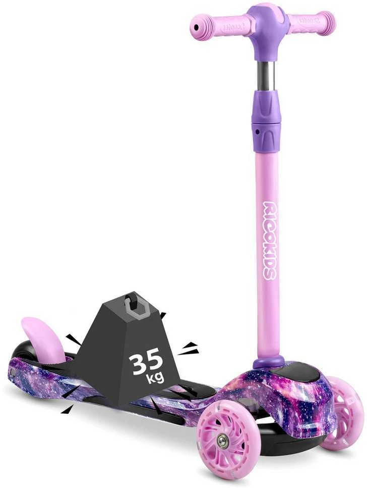 Ricokids Piko triratis paspirtukas, rožinė - violetinė