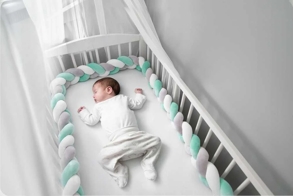 Ricokids pinta lovytės apsauga 3m - mėtų pilkos spalvos