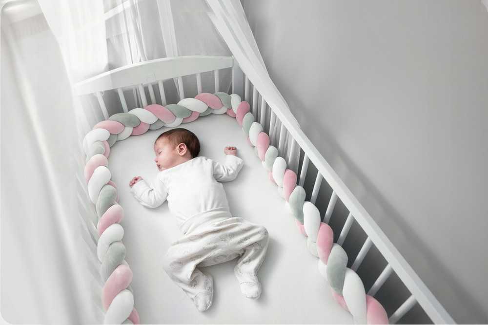 Ricokids pinta lovytės apsauga 3m - rožinė ir pilka