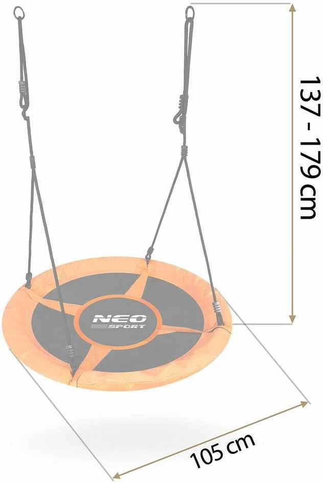 Neo-Sport SPORT Vaikiškos swingo sūpynės, Gandro lizdas, 100 cm