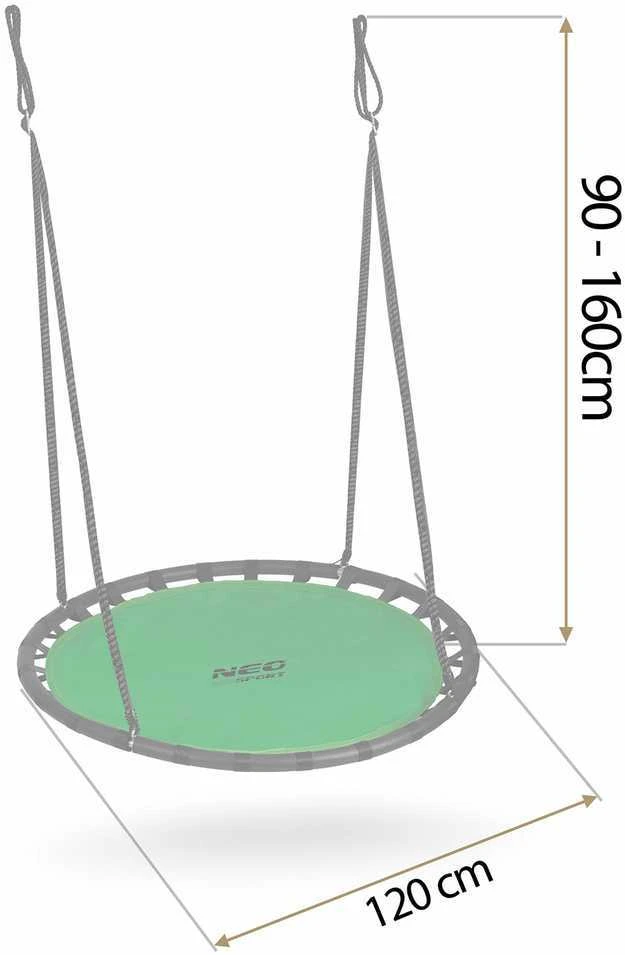 Neo-Sport SPORT Vaikiškos swingo sūpynės, Gandro lizdas, 120 cm