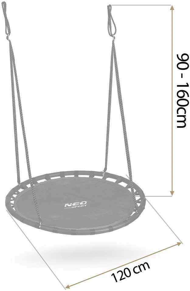 Neo-Sport SPORT Vaikiškos swingo sūpynės, Gandro lizdas, 120 cm