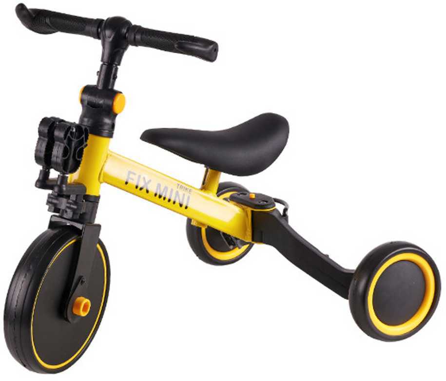 Trike Fix Mini krosinis triratukas 3in1 su pedalais geltonas