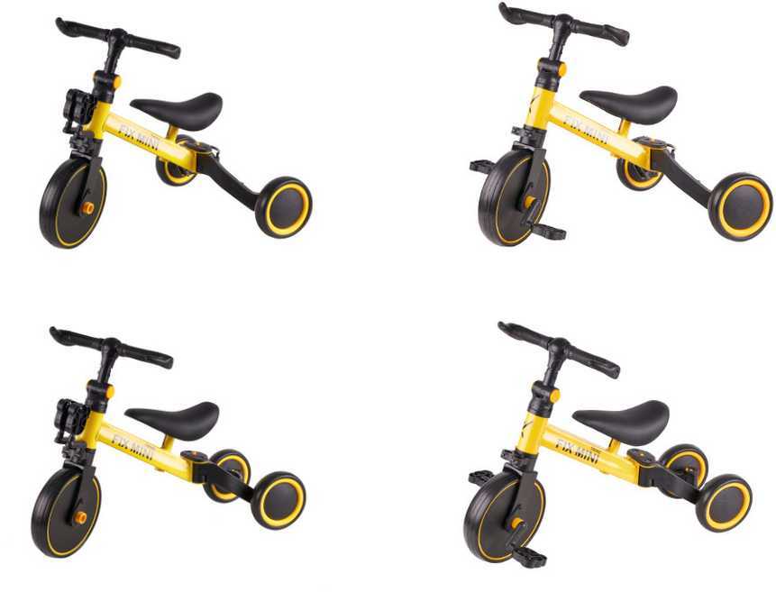 Trike Fix Mini krosinis triratukas 3in1 su pedalais geltonas