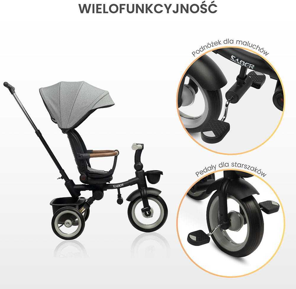 Triratukas Toyz By Caretero Sabre - 3in1, mėlynas