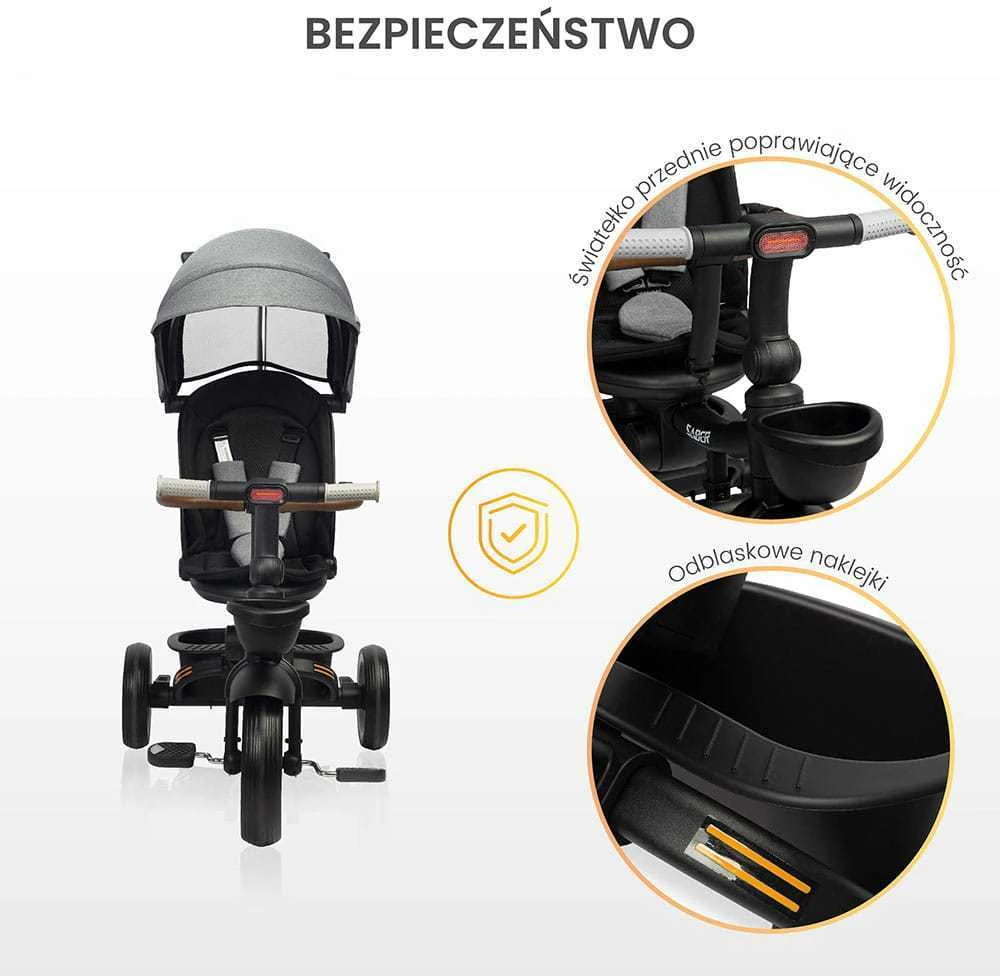 Triratukas Toyz By Caretero Sabre - 3in1, šviesiai rožinė
