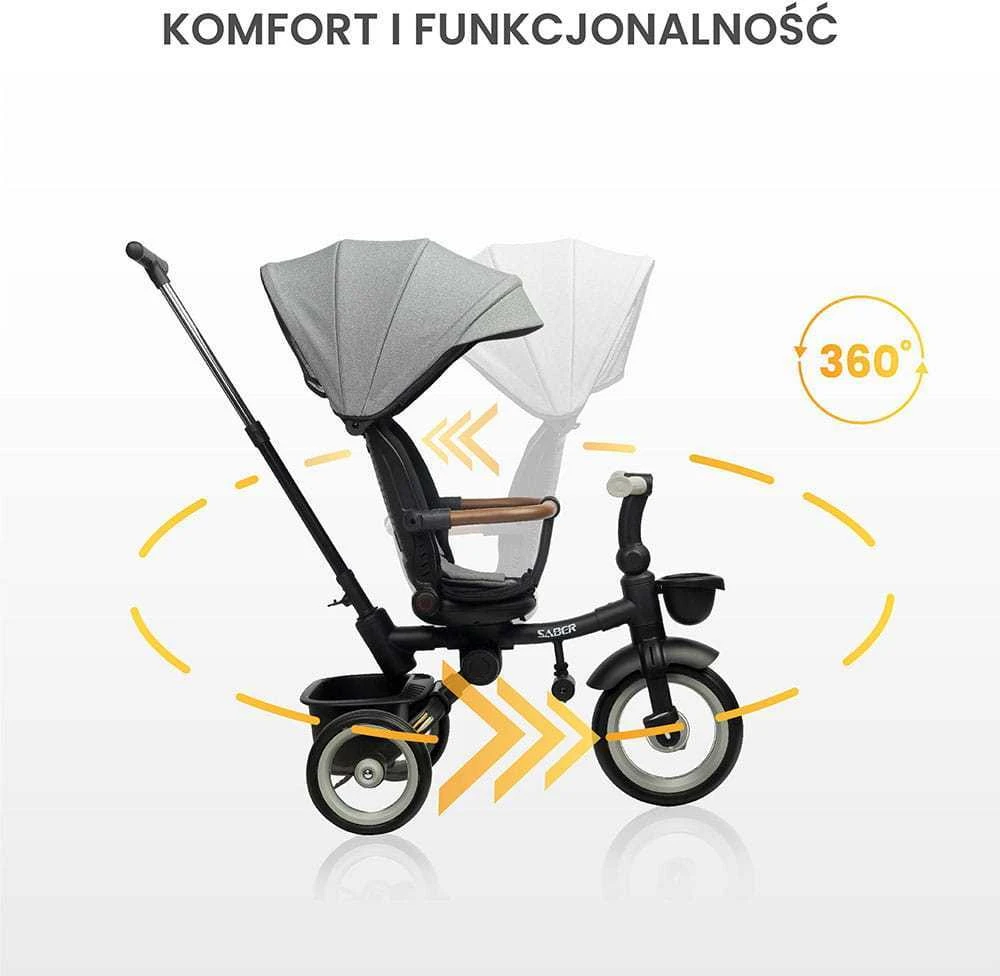 Triratukas Toyz By Caretero Sabre - 3in1, šviesiai rožinė