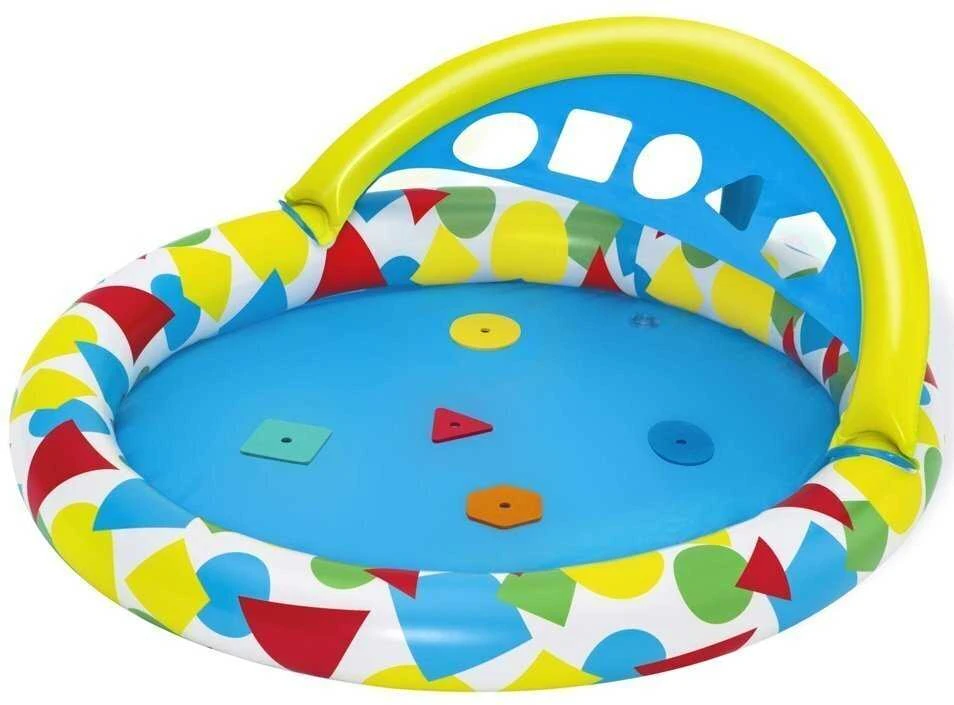 BESTWAY pripučiamas baseinas Splash & Learn, 1.20m x 1.17m x 46cm, 52378