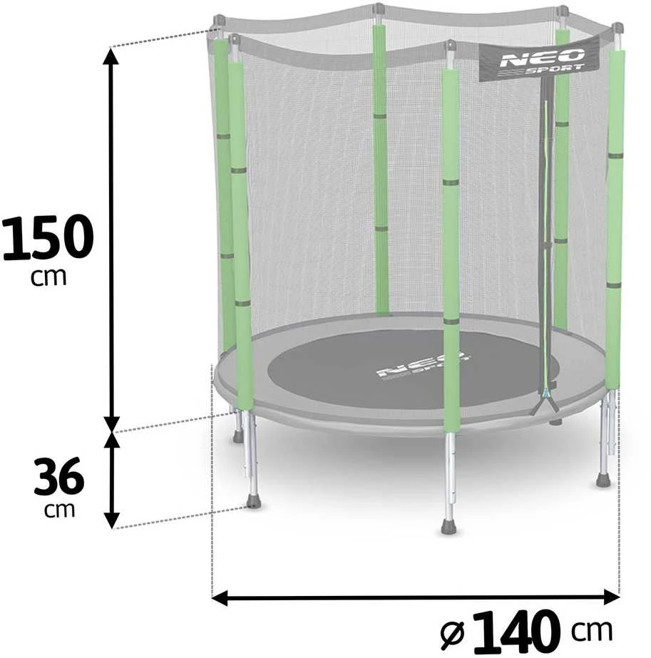 Vaikiškas batutas „Neo-Sport“ 140 cm