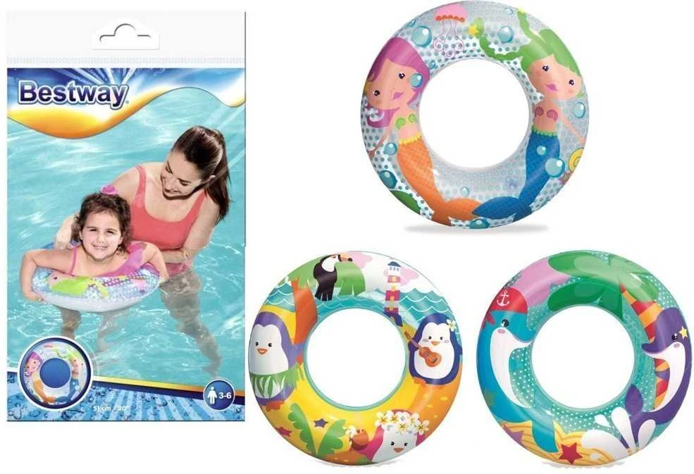 Vaikiškas pripučiamas plaukimo ratas Bestway, 51 cm